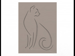 cat frame decoration 3D Model