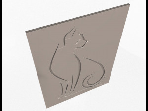 cat frame decoration 3D Model