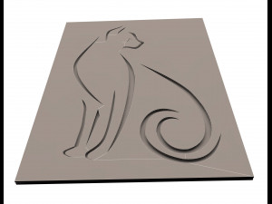 cat frame decoration 3D Model