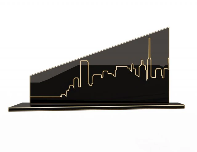 city plaket frame decoration 3D Model .c4d .max .obj .3ds .fbx .stl .blend