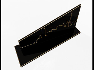 city plaket frame decoration 3Dモデル
