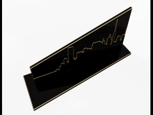 city plaket frame decoration 3D Model