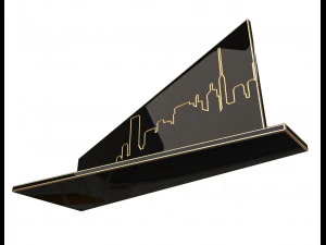 city plaket frame decoration 3D Model