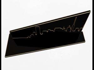 city plaket frame decoration 3Dモデル