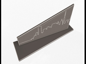 city plaket frame decoration 3Dモデル