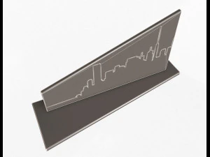 city plaket frame decoration 3D Model