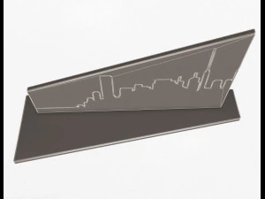 city plaket frame decoration 3D Model