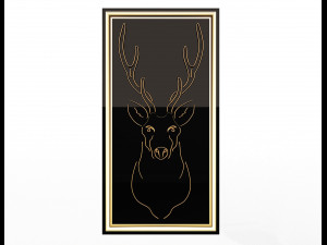 deer frame decoration 3D Model