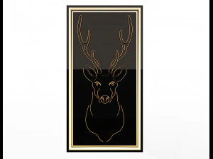 geyik &ccedil;er&ccedil;eve dekorasyonu 3D Model