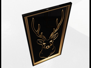 deer frame decoration 3D-Modell