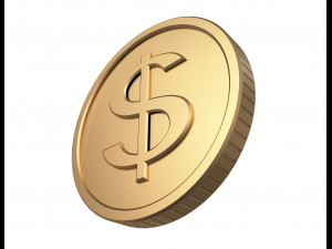 dollar gold coins Modelo 3D