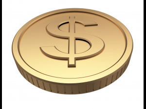 dollar gold coins Modelo 3D