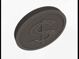 dollar gold coins Modelo 3D
