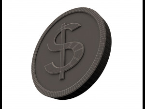 dollar gold coins Modelo 3D