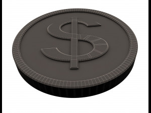 dollar gold coins Modelo 3D