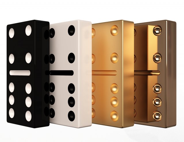 domino knuckles set Model 3D .c4d .max .obj .3ds .fbx .stl .blend 