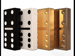 zestaw kostek domina Model 3D