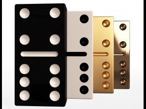 domino knuckles set Model 3D