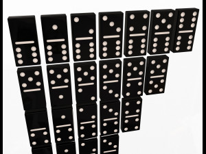domino knuckles set Model 3D