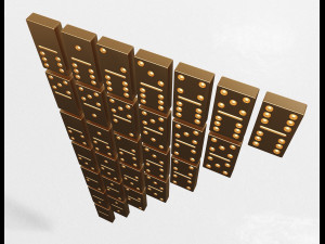 domino knuckles set Model 3D
