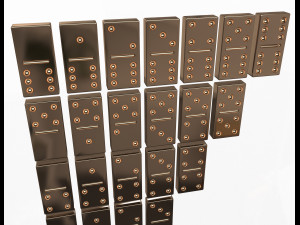 domino knuckles set Model 3D