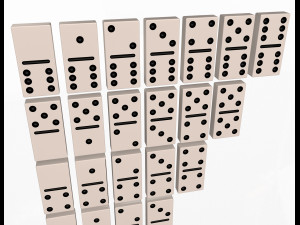 domino knuckles set Model 3D