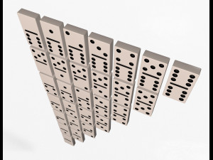 domino knuckles set Model 3D