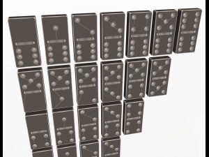 domino knuckles set Model 3D