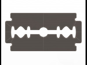 double edge rapira razor blades 3D Model