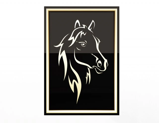 horse frame decoration 3D Model .c4d .max .obj .3ds .fbx .stl .blend