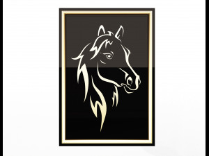 horse frame decoration Modelo 3D