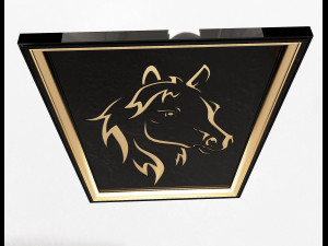 horse frame decoration Model 3D