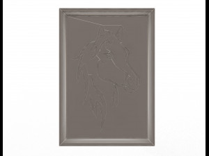 horse frame decoration Model 3D