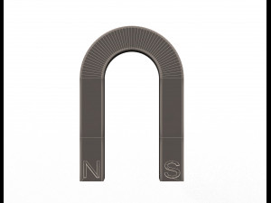 horseshoe magnet 3D मॉडल