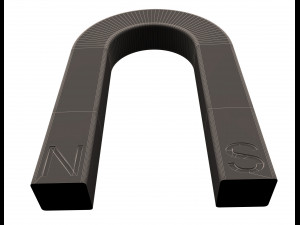 horseshoe magnet 3D मॉडल