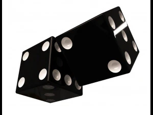 standard backgammon dice set 3D Model