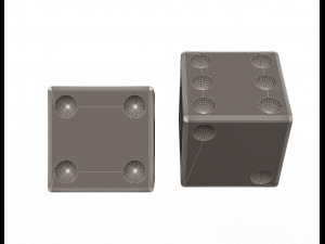 standard backgammon dice set 3D 模型