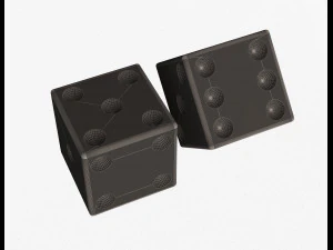 standard backgammon dice set 3D Model