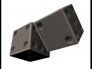 standard backgammon dice set 3D Model