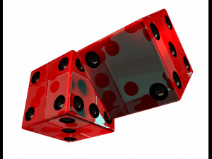 standard backgammon dice set 3D 模型