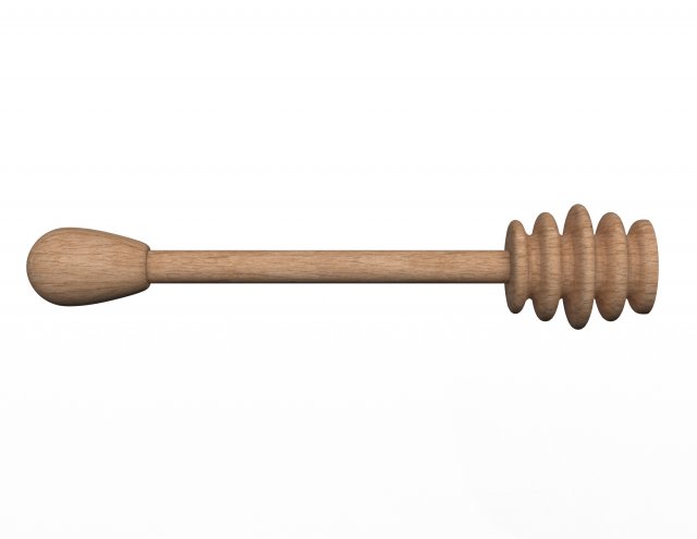 wooden honey dipper model 3D-Modell .c4d .max .obj .3ds .fbx .stl .blend 