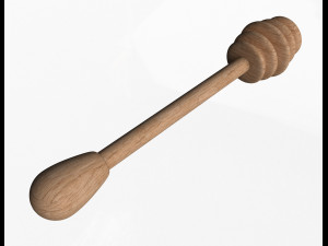 wooden honey dipper model 3D-Modell