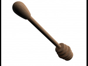 wooden honey dipper model 3D-Modell