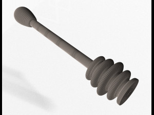 wooden honey dipper model 3D-Modell