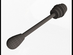 wooden honey dipper model 3D-Modell