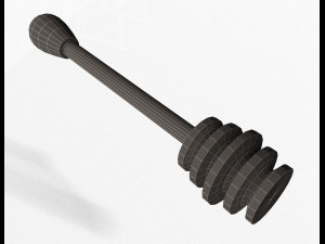wooden honey dipper model 3D-Modell