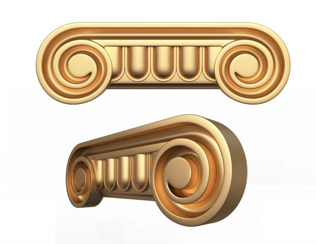 antique ionic capital 3D Model .c4d .max .obj .3ds .fbx .stl .blend 