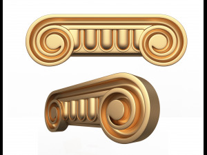 antique ionic capital 3D Model