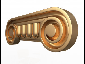 antique ionic capital 3D 모델