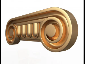 antique ionic capital 3D Model